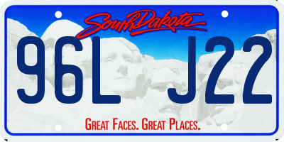 SD license plate 96LJ22