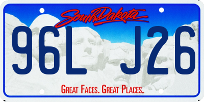 SD license plate 96LJ26