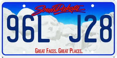 SD license plate 96LJ28