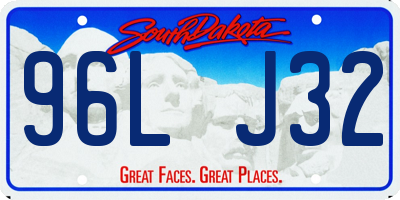 SD license plate 96LJ32