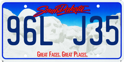 SD license plate 96LJ35
