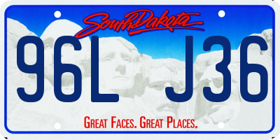 SD license plate 96LJ36