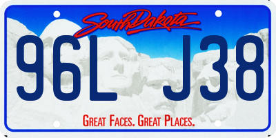 SD license plate 96LJ38