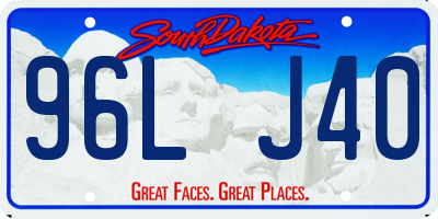 SD license plate 96LJ40