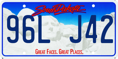 SD license plate 96LJ42