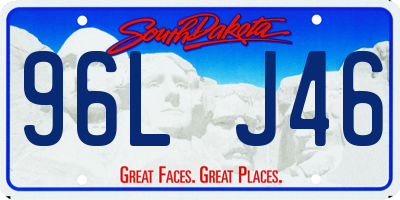 SD license plate 96LJ46