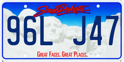 SD license plate 96LJ47