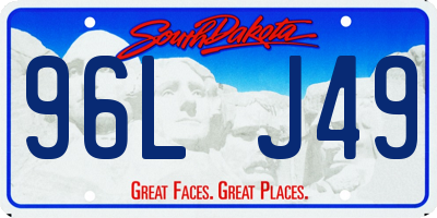 SD license plate 96LJ49