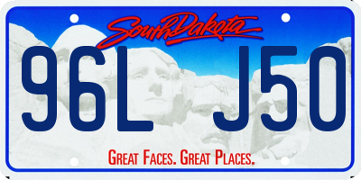 SD license plate 96LJ50