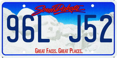 SD license plate 96LJ52