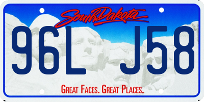 SD license plate 96LJ58