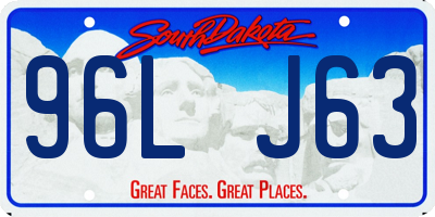 SD license plate 96LJ63