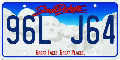 SD license plate 96LJ64