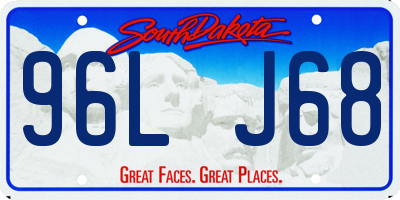 SD license plate 96LJ68