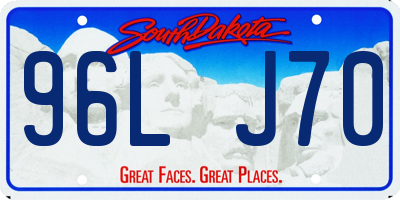 SD license plate 96LJ70