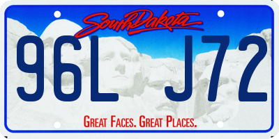 SD license plate 96LJ72