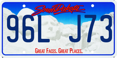 SD license plate 96LJ73