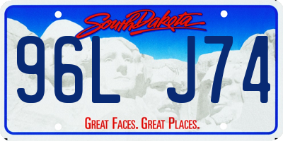 SD license plate 96LJ74