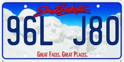 SD license plate 96LJ80