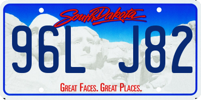 SD license plate 96LJ82