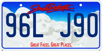 SD license plate 96LJ90