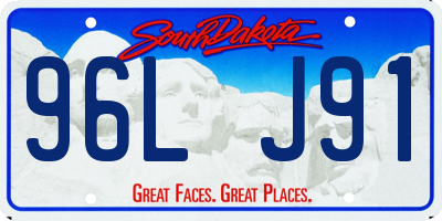 SD license plate 96LJ91