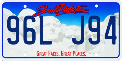 SD license plate 96LJ94