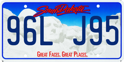 SD license plate 96LJ95