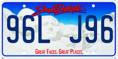 SD license plate 96LJ96