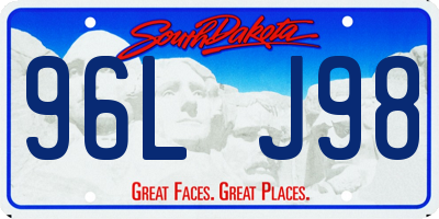 SD license plate 96LJ98