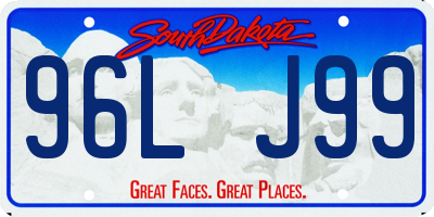 SD license plate 96LJ99