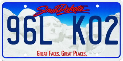 SD license plate 96LK02