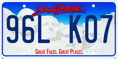 SD license plate 96LK07
