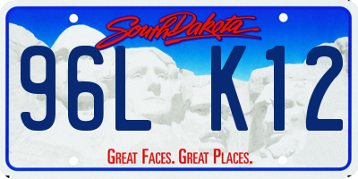 SD license plate 96LK12