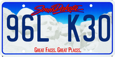 SD license plate 96LK30