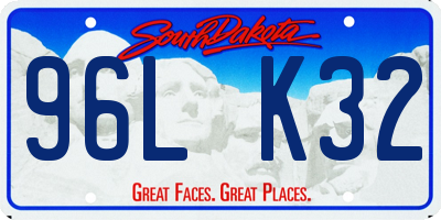 SD license plate 96LK32