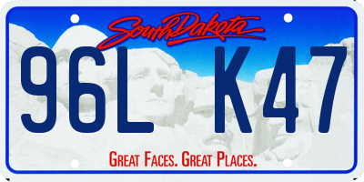 SD license plate 96LK47