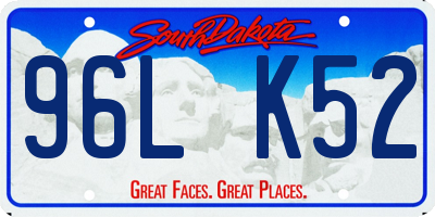 SD license plate 96LK52