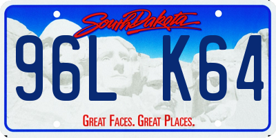 SD license plate 96LK64
