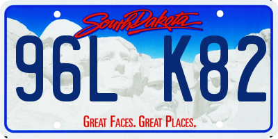 SD license plate 96LK82