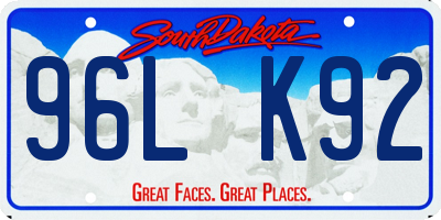 SD license plate 96LK92