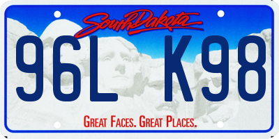 SD license plate 96LK98