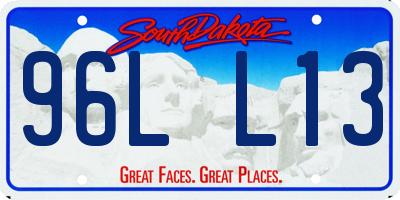 SD license plate 96LL13