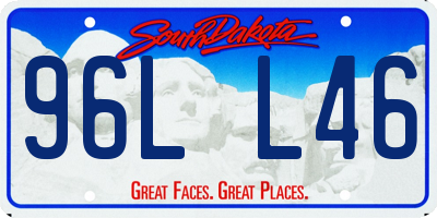 SD license plate 96LL46