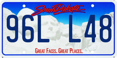SD license plate 96LL48