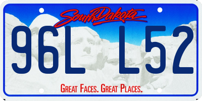 SD license plate 96LL52