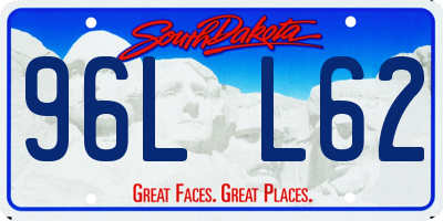 SD license plate 96LL62