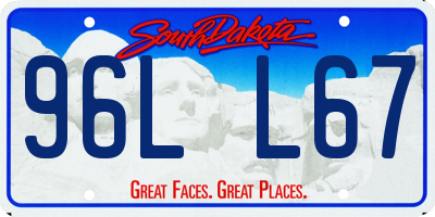 SD license plate 96LL67