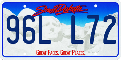 SD license plate 96LL72