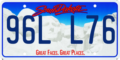 SD license plate 96LL76